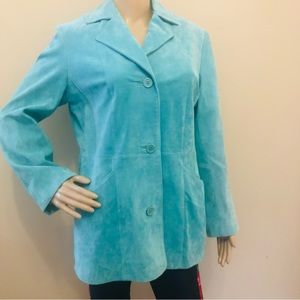 Dialogue QVC Leather Washable Suede Jacket Sz S